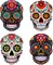 Day of the Dead Party Supplies Sugar Skull Holiday Paper Plates Disposable Dia De Los Muertos Plates Mexican Fiesta Dessert Plates Party Serving Trays Tableware(48 Pcs)